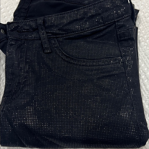 Black Shimmer Pants with Gold Button - Picture 6 of 6